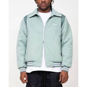 NEW EPTM 23 two-way zipper varsity jacket in sage